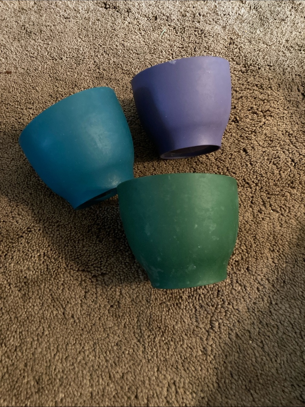 Michael Graves Set of 3 Plastic Prep Bowls in Teal, Purple, and Green